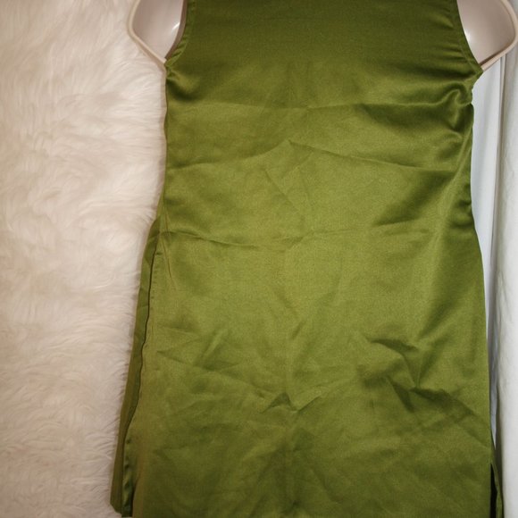 Olive Green Tunic Style VEST SIZE 4 USED FOR PHOTOS - Picture 3 of 4